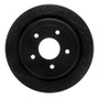 R1 97-13 Cadillac XLR Rear Left Drilled & Slotted Black Brake Rotor