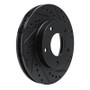 R1 69-78 Cadillac Eldorado Rear/Front Right Drilled & Slotted Black Brake Rotor