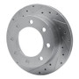 R1 99-05 Ford F-250 2WD (Super Duty) Rear Left Drilled & Slotted Silver Brake Rotor