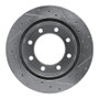 R1 99-05 Ford F-250 2WD (Super Duty) Rear Left Drilled & Slotted Silver Brake Rotor