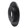 R1 86-92 Buick Riviera Rear Right Drilled & Slotted Black Brake Rotor