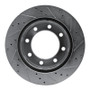 R1 99-99 Ford F-350 Super Duty 4WD Front Left Drilled & Slotted Silver Brake Rotor