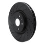 R1 09-17 Buick Regal Front Left Drilled & Slotted Black Brake Rotor