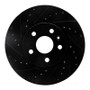 R1 10-25 Buick Allure Front Left Drilled & Slotted Black Brake Rotor