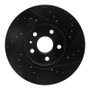 R1 10-25 Buick Allure Front Left Drilled & Slotted Black Brake Rotor