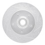 R1 97-99 Ford F-150 RWD Front Right Drilled & Slotted Silver Brake Rotor
