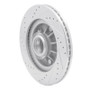 R1 97-99 Ford F-150 RWD Front Right Drilled & Slotted Silver Brake Rotor