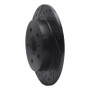 R1 11-16 Buick Regal Rear Left Drilled & Slotted Black Brake Rotor