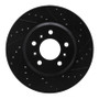 R1 06-16 Buick Lucerne Front Right Drilled & Slotted Black Brake Rotor