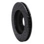 R1 06-16 Buick Lucerne Front Right Drilled & Slotted Black Brake Rotor