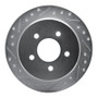 R1 95-02 Ford Explorer Rear Left Drilled & Slotted Silver Brake Rotor
