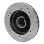 R1 95-97 Ford Ranger (USA/Canada) Front Left Drilled & Slotted Silver Brake Rotor