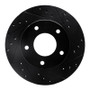 R1 77-80 Buick LeSabre Rear Right Drilled & Slotted Black Brake Rotor