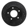 R1 77-80 Buick Electra Rear Left Drilled & Slotted Black Brake Rotor