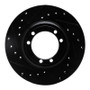 R1 92-04 Hummer H1 Rear/Front Left Drilled & Slotted Black Brake Rotor