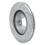 R1 07-15 Ford Edge Front Right Drilled & Slotted Silver Brake Rotor