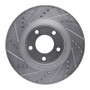 R1 07-15 Ford Edge Front Left Drilled & Slotted Silver Brake Rotor