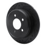 R1 93-98 Jeep Grand Cherokee Rear Left Drilled & Slotted Black Brake Rotor