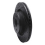 R1 11-12 Jeep Liberty Front Left Drilled & Slotted Black Brake Rotor