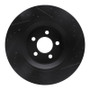 R1 11-12 Jeep Liberty Front Left Drilled & Slotted Black Brake Rotor