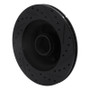 R1 86-92 Jeep Wagoneer Front Left Drilled & Slotted Black Brake Rotor