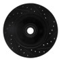 R1 86-92 Jeep Wagoneer Front Left Drilled & Slotted Black Brake Rotor