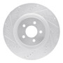 R1 07-14 Ford Mustang Front Left Drilled & Slotted Silver Brake Rotor