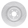 R1 07-14 Ford Mustang Front Left Drilled & Slotted Silver Brake Rotor