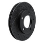 R1 74-80 International SCOUT II Front Right Drilled & Slotted Black Brake Rotor