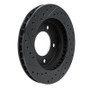 R1 74-80 International SCOUT II Front Right Drilled & Slotted Black Brake Rotor