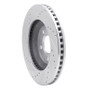 R1 05-14 Ford Mustang Front Right Drilled & Slotted Silver Brake Rotor