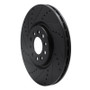 R1 14-25 Alfa Romeo Tonale Front Left Drilled & Slotted Black Brake Rotor