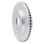 R1 05-14 Ford Mustang Front Left Drilled & Slotted Silver Brake Rotor