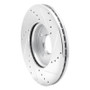 R1 05-12 Ford Focus Front Left Drilled & Slotted Silver Brake Rotor