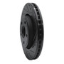 R1 11-22 Dodge Durango Front Right Drilled & Slotted Black Brake Rotor