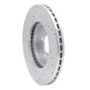 R1 93-07 Ford Taurus SHO Front Right Drilled & Slotted Silver Brake Rotor