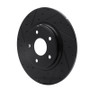 R1 12-20 Chrysler Town & Country Rear Left Drilled & Slotted Black Brake Rotor