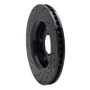 R1 08-16 Chrysler Town & Country Front Right Drilled & Slotted Black Brake Rotor