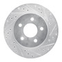 R1 82-90 Ford Mustang Rear Right Drilled & Slotted Silver Brake Rotor