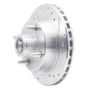 R1 79-81 Ford Mustang Front Right Drilled & Slotted Silver Brake Rotor