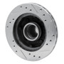 R1 79-81 Ford Mustang Front Left Drilled & Slotted Silver Brake Rotor