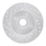 R1 78-93 Ford Thunderbird Front Left Drilled & Slotted Silver Brake Rotor