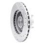 R1 78-93 Ford Thunderbird Front Left Drilled & Slotted Silver Brake Rotor