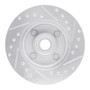 R1 78-93 Ford Thunderbird Front Left Drilled & Slotted Silver Brake Rotor