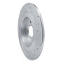 R1 2021-2025 Acura TLX Rear Left Drilled & Slotted Silver Brake Rotor