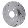 R1 97-05 Buick Regal Front Left Drilled & Slotted Silver Brake Rotor
