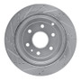 R1 07-17 Buick Enclave Rear Right Drilled & Slotted Silver Brake Rotor