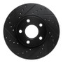 R1 2010-2013 Ford Transit Connect Front Left Drilled & Slotted Black Brake Rotor