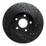 R1 2010-2013 Ford Transit Connect Front Left Drilled & Slotted Black Brake Rotor