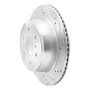 R1 07-20 Cadillac Escalade ESV Rear Right Drilled & Slotted Silver Brake Rotor